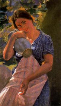 伊格納西奧 狄亞玆 奧拉諾 Mujer con cantaro 伊格納西奧 狄亞玆 奧拉諾 Mujer con cantaro